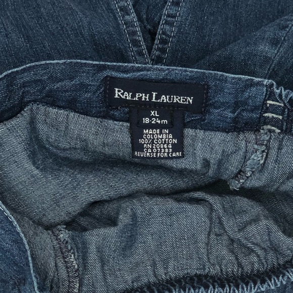 Ralph Lauren Denim Slitted Baby Skort - Picture 5 of 5